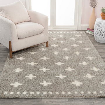 Cristo Berber Geometric Shag Area Rug